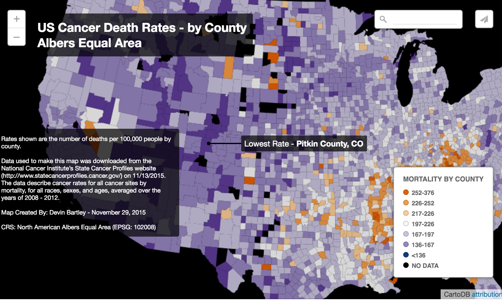 Cancer Rate Map